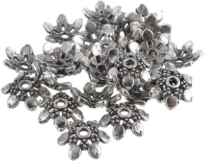 

AM Silver Bead caps antique finish for jewelry making design 12