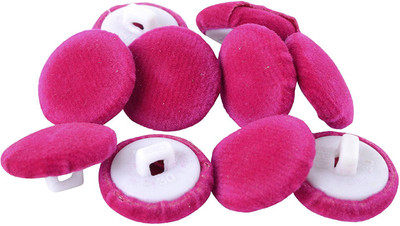 

AM Velvet Pink designer buttons for crafts/stitching/jewelry/artwork- pack of 10