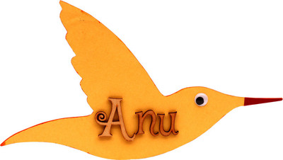 

Snowflakes Bird Nameplate for kids