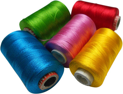 

GOELX Shiny Silk Thread 5 Spools for Wrapping