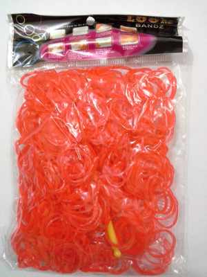 

Shatchi 600 JELLY ORANGE Loom band refill art craft kit toys with S Clips & Hook, special gift for birthday,Anniversary,festival