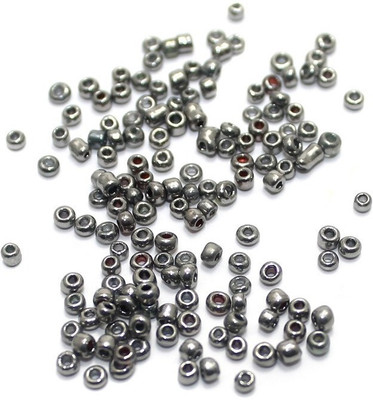 

Jaunty Beadsnfashion Metallic Silver Seed Beads (100 Gm)