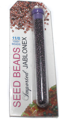 

Jaunty Beadsnfashion Imported Jablonex Seed Beads Silver Line Purple