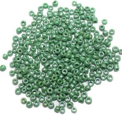 

Jaunty Beadsnfashion Seed Beads Opaque Green Luster (100 Gm)