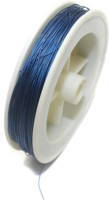 

Jaunty Beadsnfashion Metal Beading Wire Royal Blue For Jewellery Making DIY, 0.45 MM (100 Mtrs.)