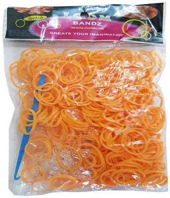

Shatchi 600 Normal Saffron Loom Band Refill Art Craft Kit Toys With S Clips & Hook, Special Gift For Birthday,Anniversary