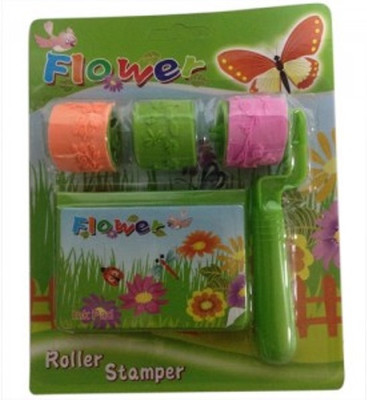 

Funcart Flowers Roller Stamp pad ( 3 designs in one)