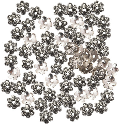 

AM Goelx Bead caps antique silver finish for jewelry making design 2