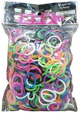 

Shatchi 600 Neon Bubble Round Loom Band Refill Art Craft Kit Toys With S Clips & Hook, Special Gift For Birthday,Anniversary