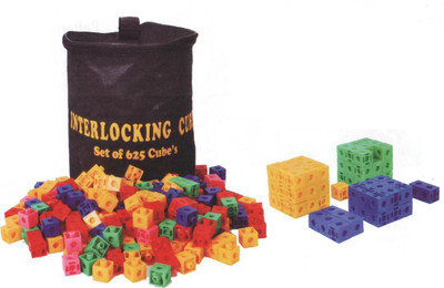 

Surya Enterprises Set of 625 (2 cm) Interlocking cubes in 5 color