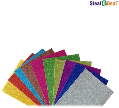 

Stealodeal Glitter Multicolor Foam Sheets Pack of 10