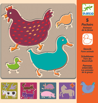 

Djeco Stencils Farm Animals