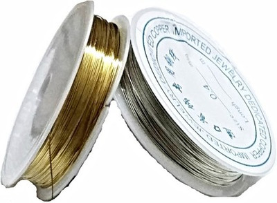 

Udhayam Gold & Silver Colored Copper Beading Wire for DIY Jewelry Beads