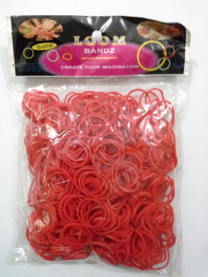 

Shatchi 600 RED COLOUR Loom band refill art craft kit toys with S Clips & Hook, special gift for birthday,Anniversary,festival