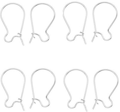 Dragon Silver tone Kidney Earring Hooks / Wires 50 Pcs