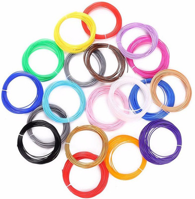 

A2B (20-in-1) 1.75mm PCS PLA Filament 5m Roll for 3D Printing Pen Material (Multicolor)