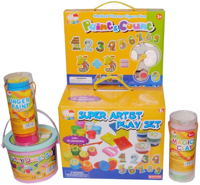 

Shape n Style Super Artist Playset - Paint & Count, Finger Paint, Magic Clay and Funny Dough set