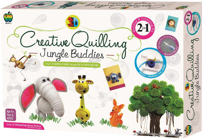 

Apple Fun Creative Quilling Jungle Buddies 2 in 1 Kit