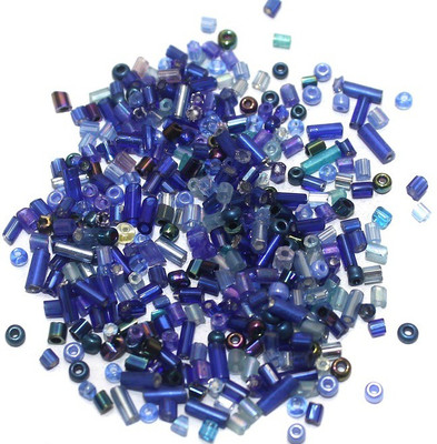

Jaunty Beadsnfashion Seed Beads Blue Assorted (100 Gm)