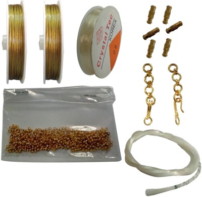 RKB Jewellery making kit, gear lock and wire, white wire, bracelet elastic wire, chain hook