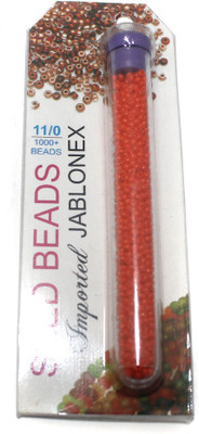 

Jaunty Beadsnfashion Imported Jablonex Seed Beads Opaque Orange Red