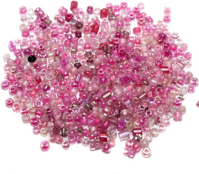 

Jaunty Beadsnfashion Seed Beads Pink Assorted (100 Gm)