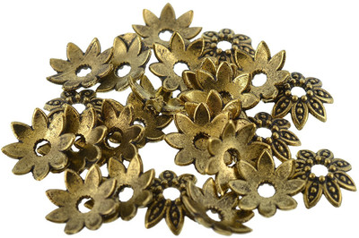 

AM Gold Bead caps antique finish for jewelry making design 7
