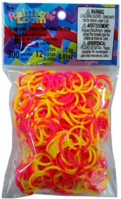 

Rainbow Loom Rainbow Loom Silicone: Yellow-Pink Bands