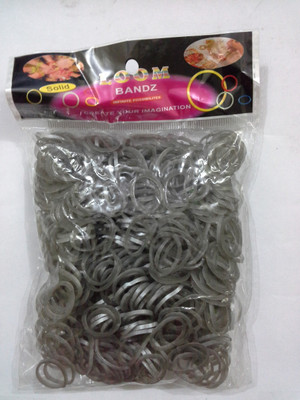 Shatchi 600 Metallic Silver Loom Band Refill Kit Kids Toys Arts Crafts Toys With S Clips & Hook,Gift For Birthday, Anniversary, Festival