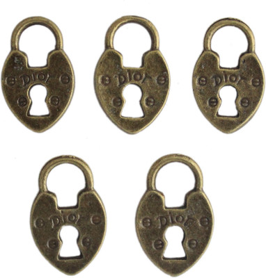 

Tootpado Heart Lock Flat Back Metal Craft & Scrapbooking Embellishments (1l1064) - Antique Metal Charms and Pendants