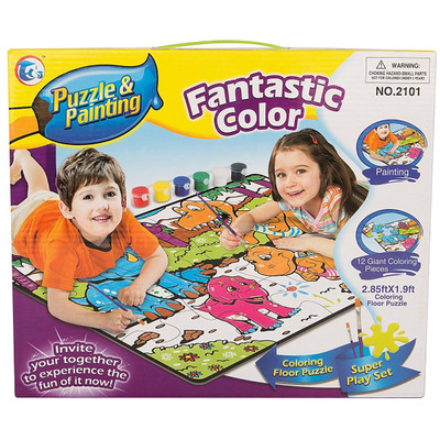 

GoMerryKids Fantastic Color Puzzle & Paint 12 Giant Coloring Pieces