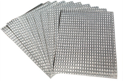 

Hobby World A4 Size Sparkling Finish 250gsm Holographic Card Sheets, Pack of 10, Color : Silver