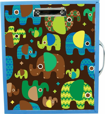 

Enigmatic Woodworks Wooden Art Box - Elephant Theme(Blue)
