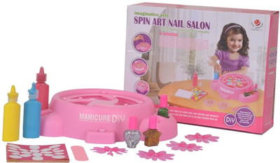 Ochre Spin Art Nail Salon