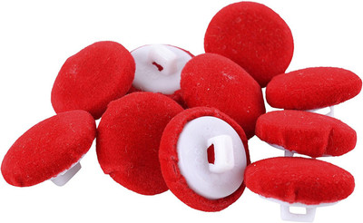 

AM Velvet Red designer buttons for crafts/stitching/jewelry/artwork- pack of 10