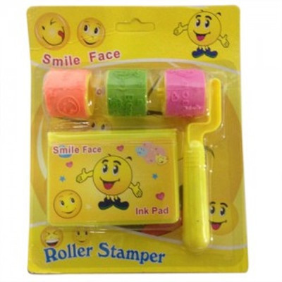 

Funcart Smiley face roller stamp pad ( 3 designs in one)