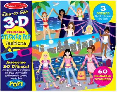

Melissa & Doug Easy-to-See 3-D Reusable Sticker Pad - Fashions