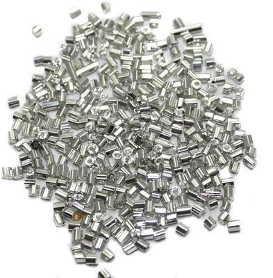 

Jaunty Beadsnfashion Seed Bugles Beads Silver (100 Gm)