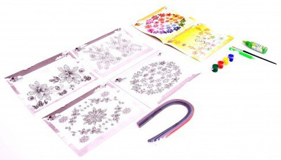 

MERATOY.COM PAPER QUILLING FLOWER WITH COLOURING