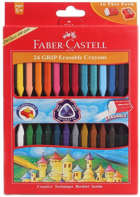 

Faber-Castell 24 grip crayons erasable crayons