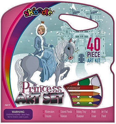 

SKOODLE Kids drawing 40 Pieces Princess Horse Coloring Kit Art Set