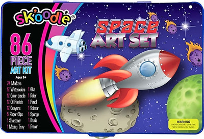 

SKOODLE Kids drawing 86 Pieces Space Coloring Kit Art Set
