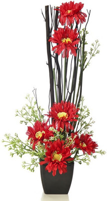 

Kusal Red Gerbera Artificial Flower with Pot(18 inch, Pack of 1)
