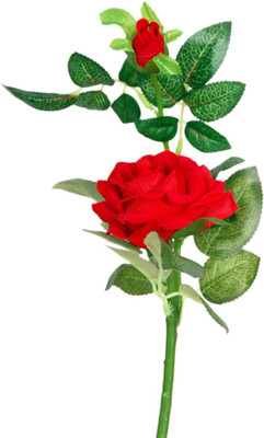 

Loxia Red Rose Artificial Flower with Pot(2.3 inch, Pack of 1)