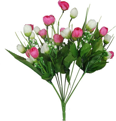 

Orchard Pink, White Rose Artificial Flower(16 inch, Pack of 1)