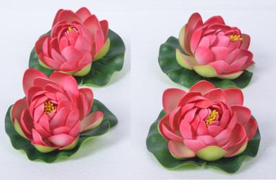 

Kusal Floating Pink Assorted Artificial Flower(Pack of 4)