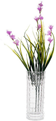 

Orchard White Crystal Flower vase with Lavender Flowers Multicolor Assorted Artificial Flower with Pot(18 inch, Pack of 1)