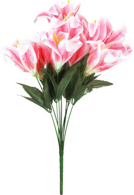 

Design O Vista Pink Lily Artificial Flower(48 cm, Pack of 10)