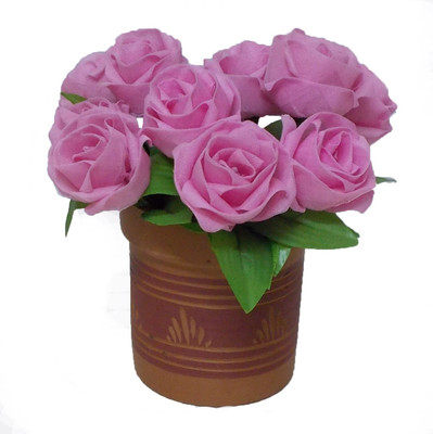 

Rosy Pink Rose Artificial Flower(10 inch, Pack of 12)