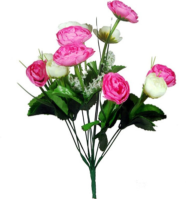 

Orchard Pink, White Ranunculus Artificial Flower(16 inch, Pack of 1)
